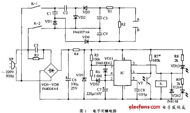 电子灭蟑器电路设计,电子灭蟑电路,第2张