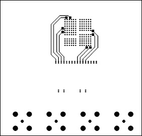 Guidelines for Laying Out T3 a,第14张 Guidelines for Laying Out T3 a,Figure 2-4. DS3152 dual-port, T3/E3 LIU layout—bottom conducting layer.,第14张