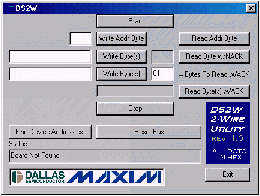 Using a PC's RS-232 Serial,第4张 Using a PC's RS-232 Serial,Figure 6. GUI interface for DS2W.,第4张