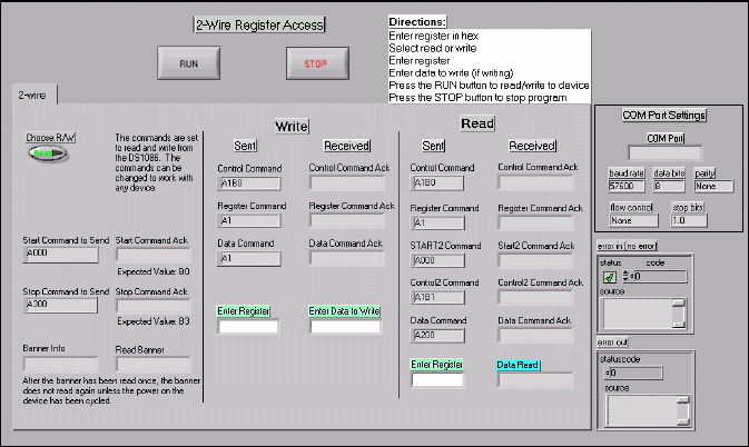 有线通信LabVIEW-2-Wire Communicati,Figure 5. Communicate_2wire.vi Front Panel.,第6张