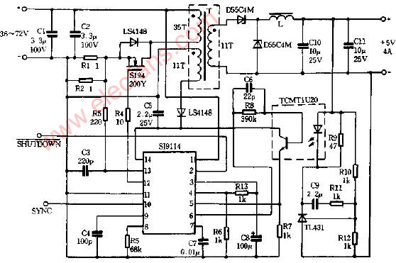 SI9114组成DC-DC典型应用电路图,第2张