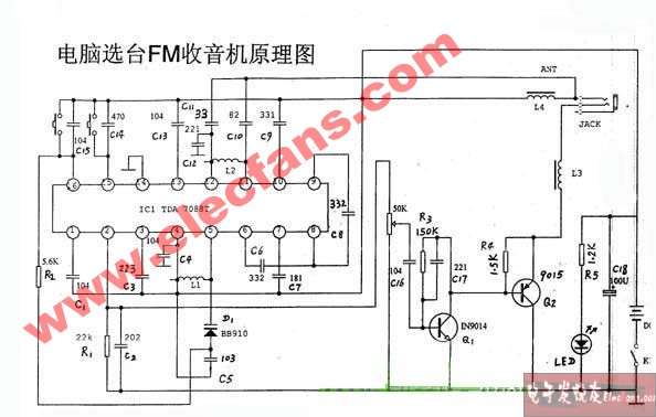 TDA7088T FM收音机电路图,原理图,第2张