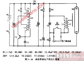 典型照相机闪光灯电路原理图,第2张