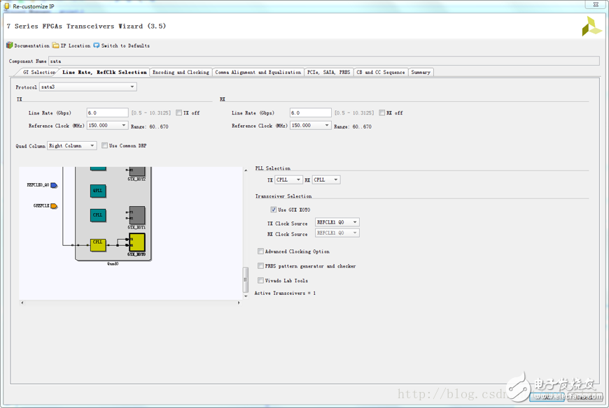 关于Vivado 配置xilinx GTX的SATA设计分析和应用,第3张 关于Vivado 配置xilinx GTX的SATA设计分析和应用,关于Vivado 配置xilinx GTX的SATA设计分析和应用,第3张