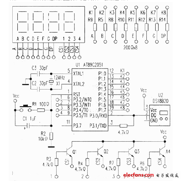 基于DS18B20和AT89C2051的家用温度测量器设计研究,第3张 基于DS18B20和AT89C2051的家用温度测量器设计研究,第3张