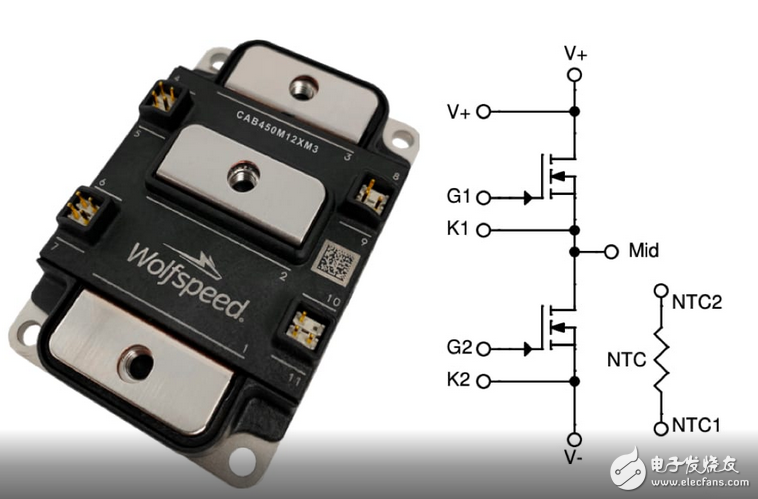Wolfspeed推出适用于电动车充电器的1200V 450A全碳化硅半桥模块,第2张 Wolfspeed推出适用于电动车充电器的1200V 450A全碳化硅半桥模块,Wolfspeed推出适用于电动车充电器的1200V 450A全碳化硅半桥模块,第2张