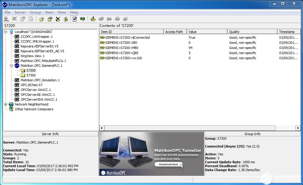 西门子200300PLC连接CHNet-S7200300与MatrikonOPC ModbusTCP通信,poYBAGC9yBKAMKxrAAYX43h0kg8797.png,第5张
