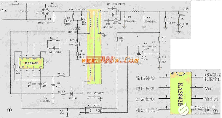 ka3842开关电源电路图,第4张
